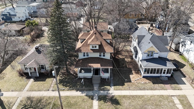 drone / aerial view featuring a residential view