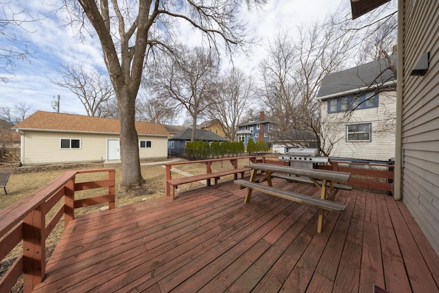 deck with grilling area