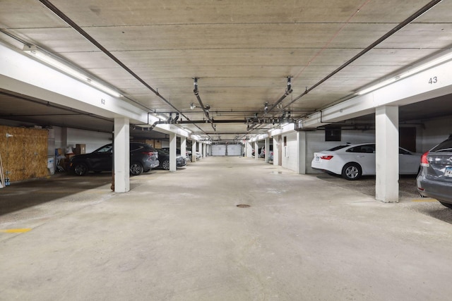 view of parking garage