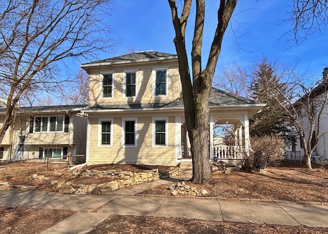 view of front facade featuring a porch