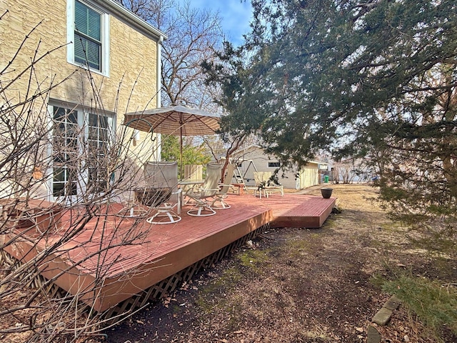 view of wooden terrace