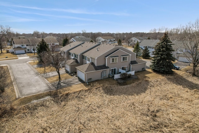 aerial view featuring a residential view