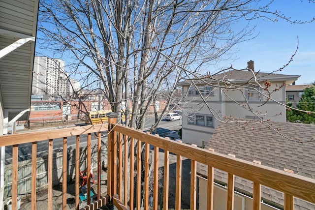 deck featuring a residential view