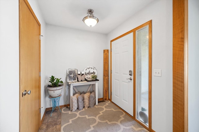 entryway with baseboards