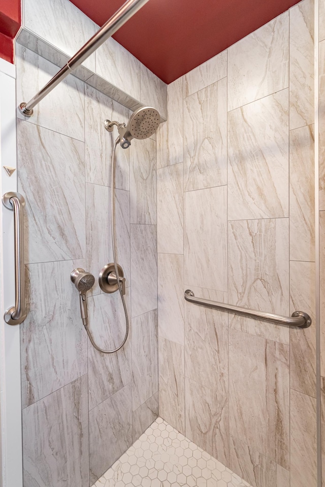 full bathroom with a shower stall