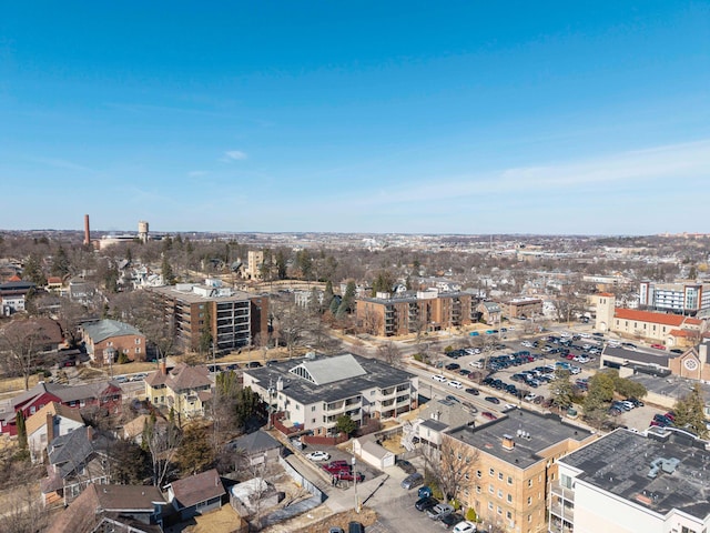 aerial view featuring a view of city