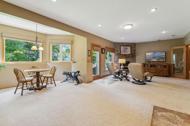 interior space featuring recessed lighting and baseboards