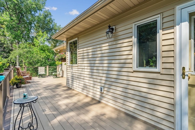 view of wooden deck