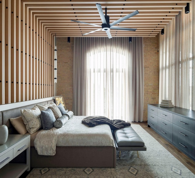 bedroom featuring wood finished floors