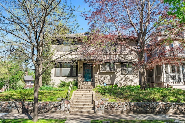 view of front of home featuring stucco siding