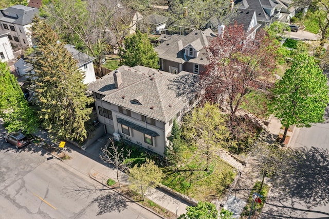 aerial perspective of suburban area