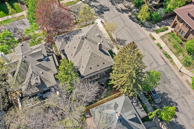 view from above of property