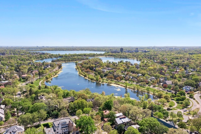 aerial view of a large body of water