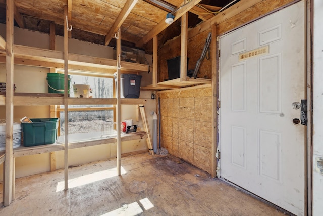 view of storage room