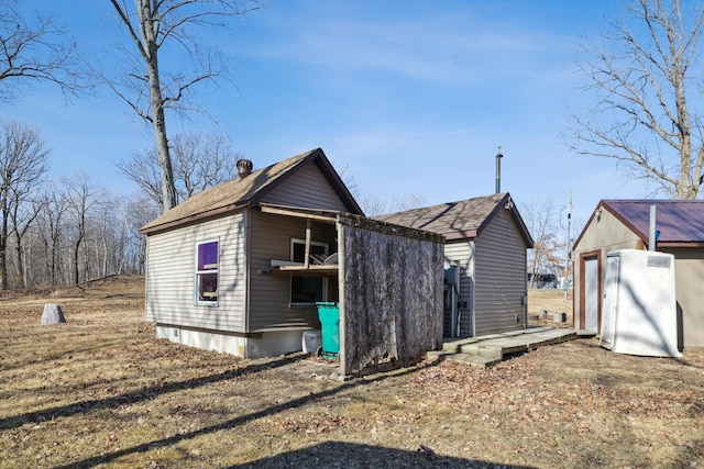 view of shed