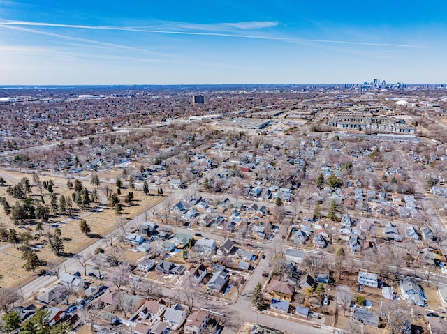 drone / aerial view featuring a residential view