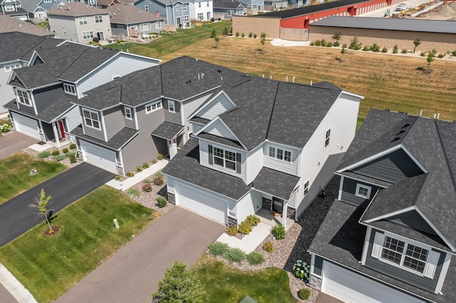 bird's eye view with a residential view