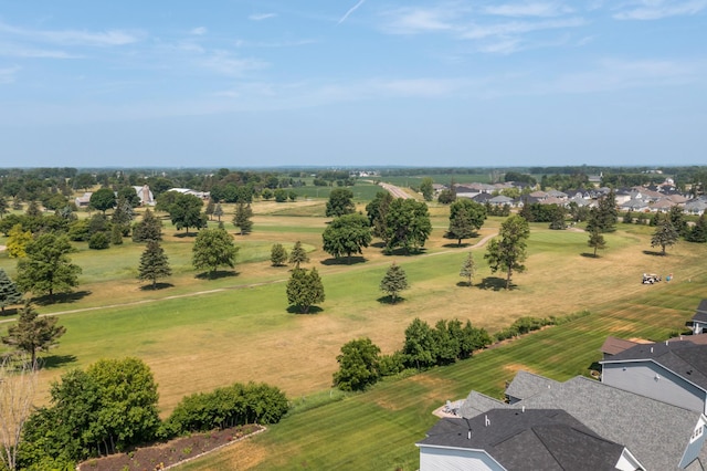 bird's eye view with a rural view