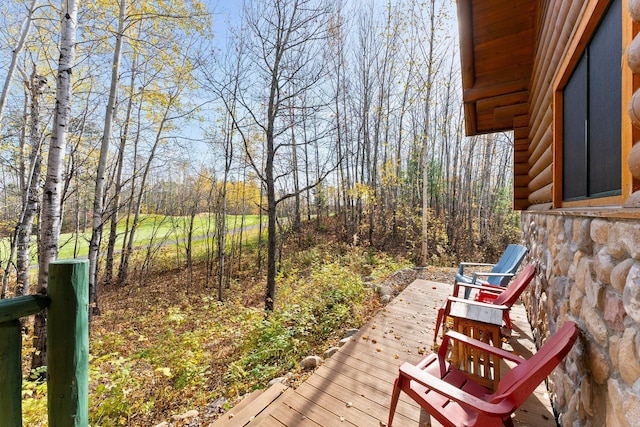 view of wooden deck