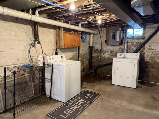 902 Pacific Ave, Kerkhoven, MN 56252 - basement with electric panel and independent washer and dryer