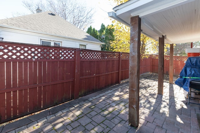 view of patio / terrace with a fenced backyard