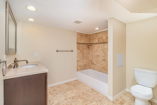 5544 Spruce Rd, Mound, MN 55364 - full bath with vanity, recessed lighting, and bathing tub / shower combination