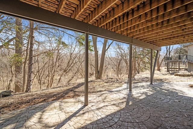 view of patio featuring stairs