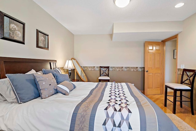 bedroom featuring light wood-type flooring