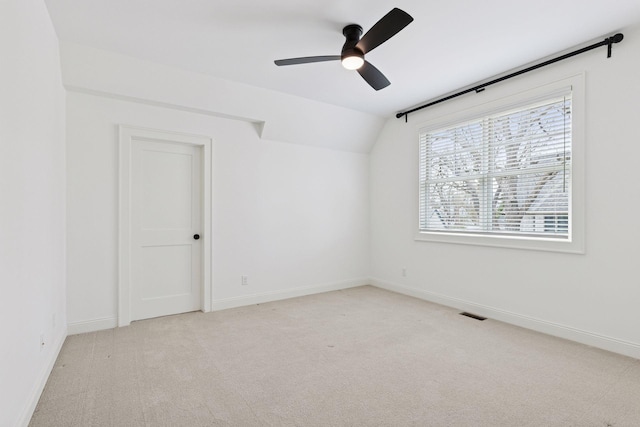 38 Mississippi River Blvd N, Saint Paul, MN 55104 - unfurnished room with carpet flooring, ceiling fan, vaulted ceiling, and baseboards