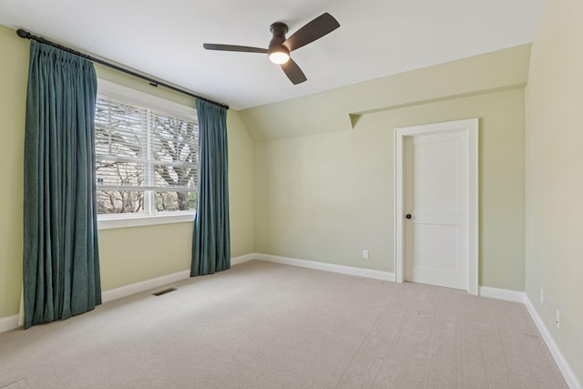 38 Mississippi River Blvd N, Saint Paul, MN 55104 - empty room with ceiling fan, carpet, baseboards, and vaulted ceiling