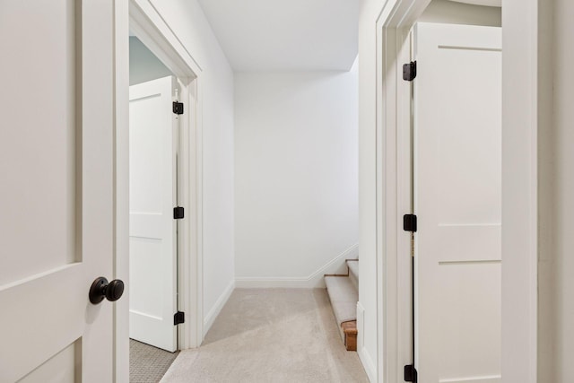 38 Mississippi River Blvd N, Saint Paul, MN 55104 - corridor with light carpet, baseboards, and stairway