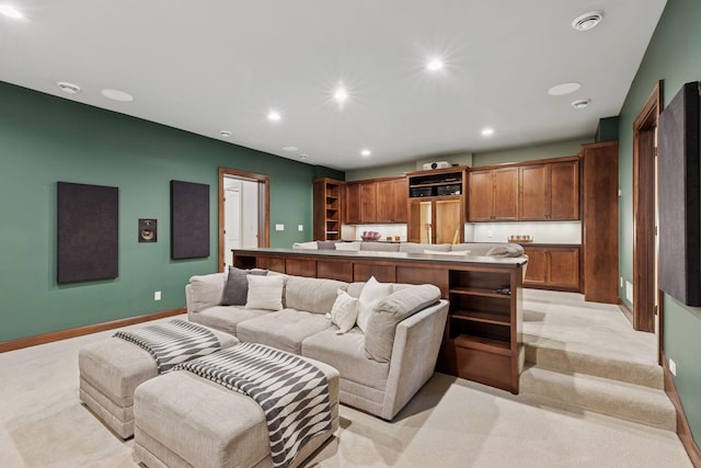 38 Mississippi River Blvd N, Saint Paul, MN 55104 - living area with light carpet, recessed lighting, and baseboards