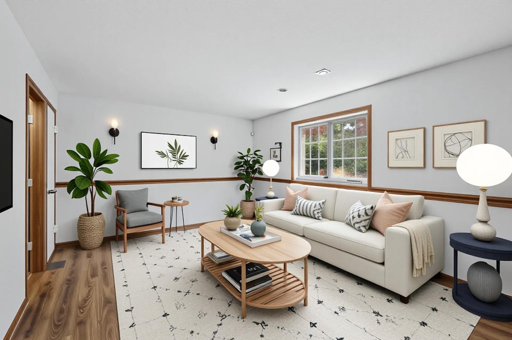 5200 Scott Ct, Robbinsdale, MN 55422 - living area featuring light wood-type flooring