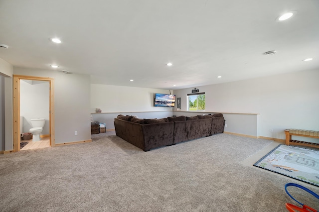 18492 120th St SE, Big Lake, MN 55309 - living area with carpet floors and recessed lighting