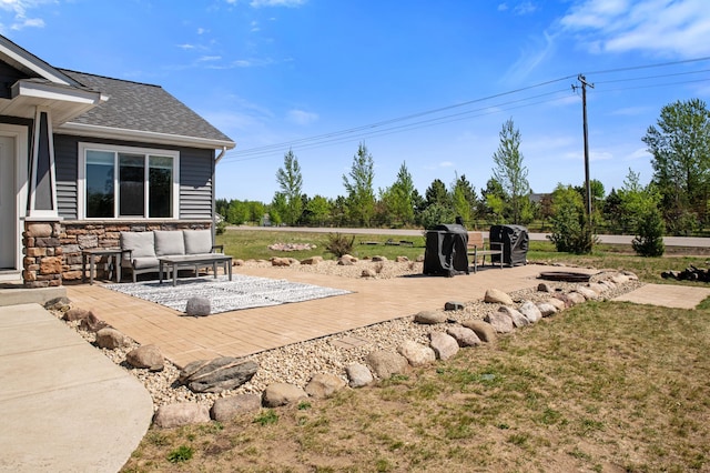 18492 120th St SE, Big Lake, MN 55309 - view of patio featuring an outdoor living space
