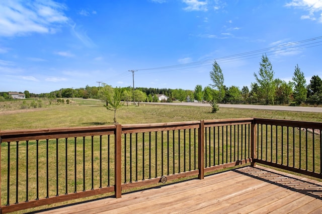 18492 120th St SE, Big Lake, MN 55309 - wooden deck featuring a lawn