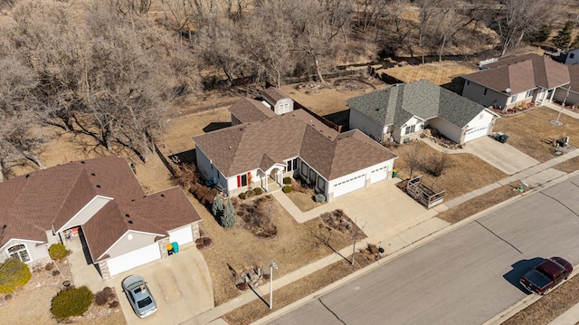 birds eye view of property featuring a residential view