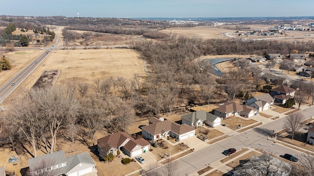 aerial view with a residential view