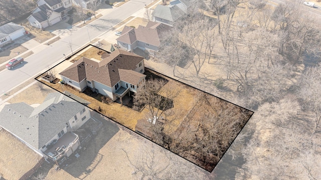 aerial view featuring a residential view