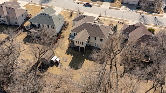 drone / aerial view with a residential view