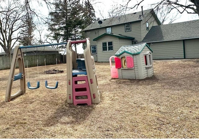 view of playground with fence