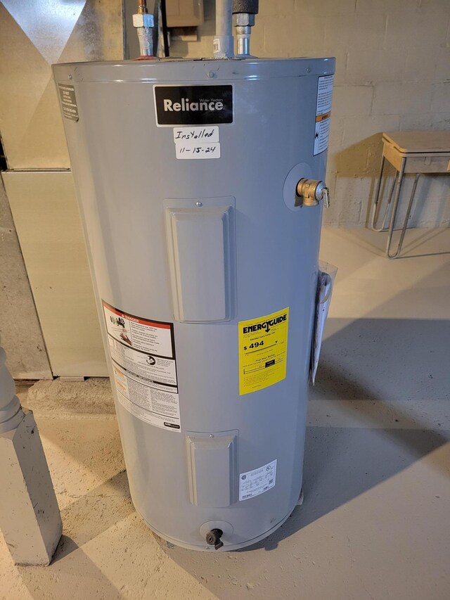 utilities with electric water heater