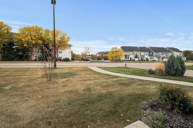 view of yard with a residential view