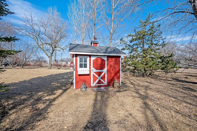 view of shed