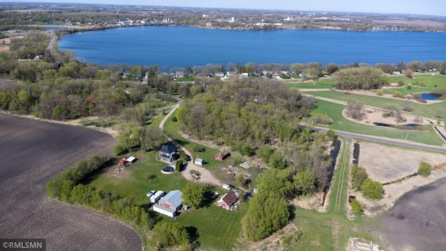 5664 County Road 7 SW, Howard Lake, MN 55349 - birds eye view of property featuring a water view