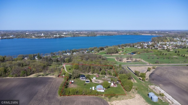 5664 County Road 7 SW, Howard Lake, MN 55349 - birds eye view of property with a water view