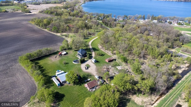 5664 County Road 7 SW, Howard Lake, MN 55349 - birds eye view of property featuring a water view