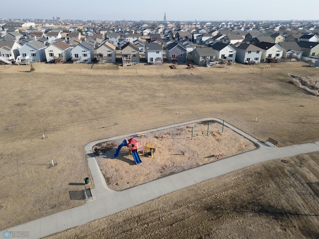 bird's eye view featuring a residential view