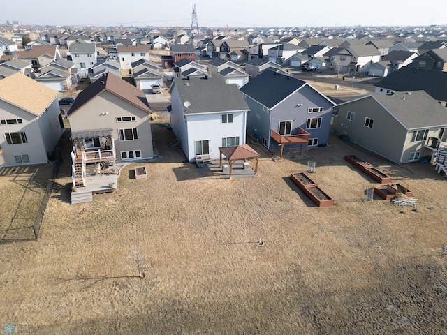 aerial view featuring a residential view