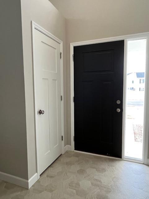entryway with baseboards